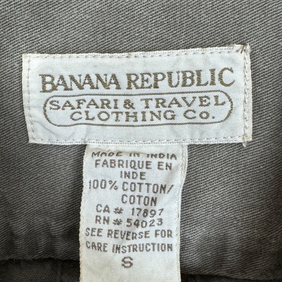 Banana Republic Vintage Safari Travel Shirt Mens S Utility Workwear Patch Pocket - Picture 4 of 9